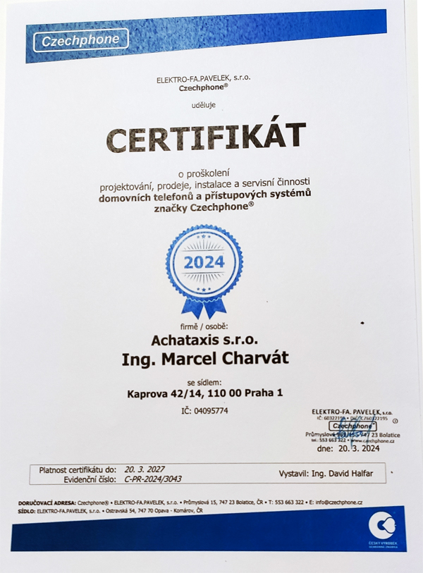 certifikát 2024 - jdeme s dobou
